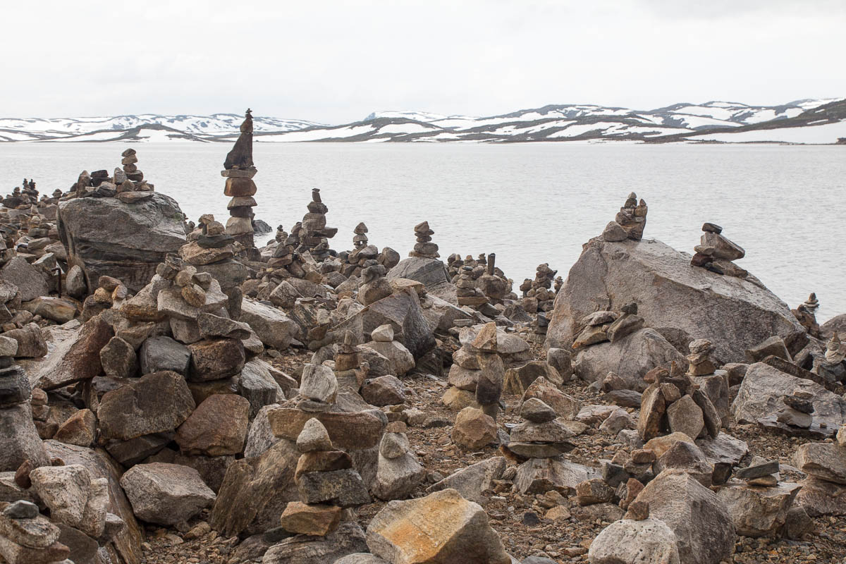 U jezera Ørteren, náhorní plošina Hardangervidda