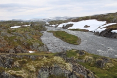 Řeka na náhorní plošině Hardangervidda