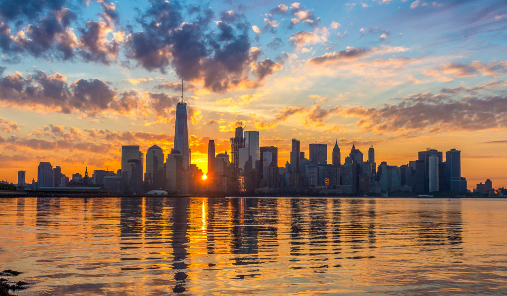 New York City - Financial District - Východ slunce