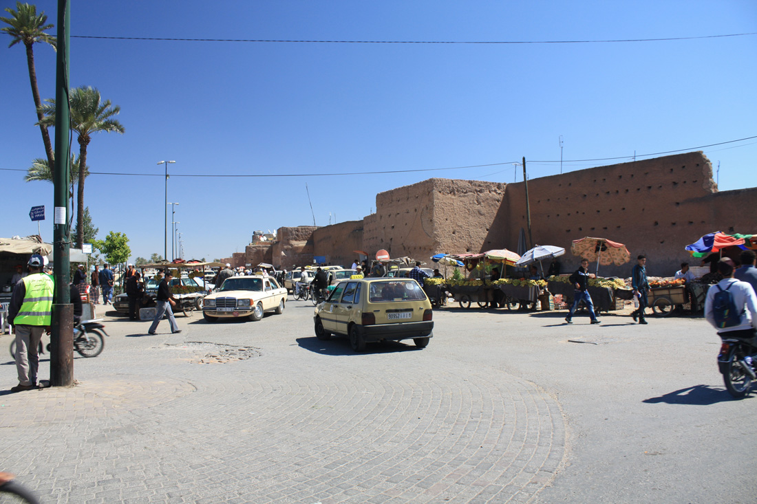Hradby jsou kolem celého historického centra Marrakéše (centru města se říká medina)