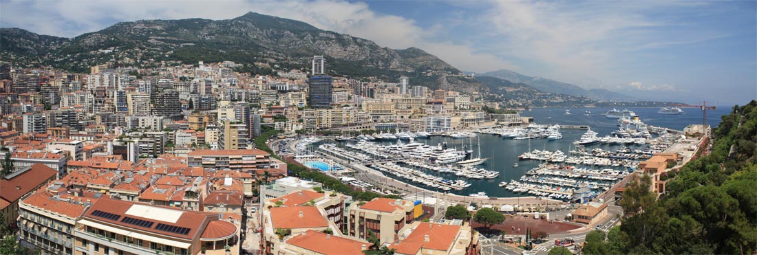 Panoramatický pohled na čtvrť Monte Carlo
