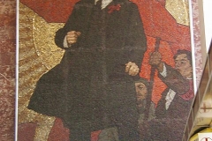 Mozaika Lenina v metru (nesmí se fotit)